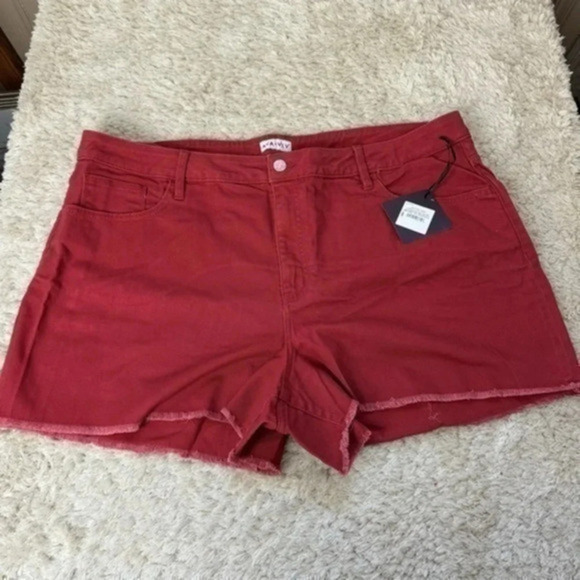 Ava & Viv Pants - Ava & ViV womens Brick Red plus denim shorts size 26W